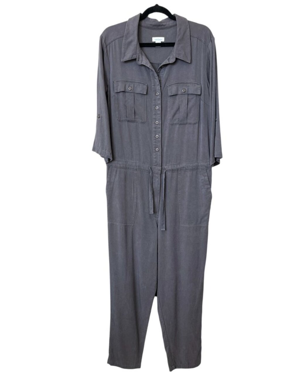 Sundance All Roads Graphite Gray Utility Jumpsuit Lyocell Blend M NWOT - Picture 6 of 9